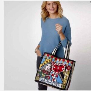 Brighton Queen of Love Tote - Red, Blue, Yellow